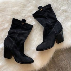 Cole Hann | heeled boots in soft black suede